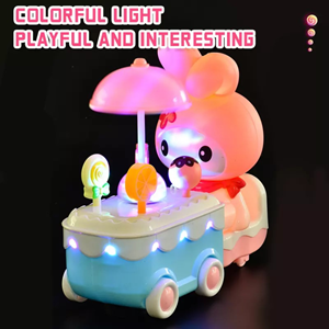 اسباب بازی نوزادی ماشین برقی آب نبات فروشی مدل خرگوشCandy Car _اسباب بازی نوزادی